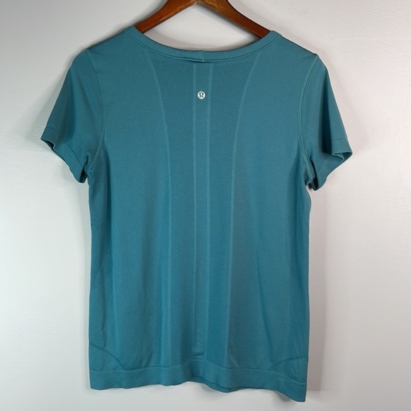 Lululemon Swiftly Tech Breeze Short Sleeve Relaxed Fit Top Teal Blue Run Size 8 - Picture 6 of 10